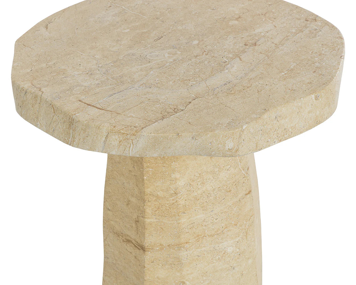 Sunpan Furniture - Baldur End Table - Travertine Look