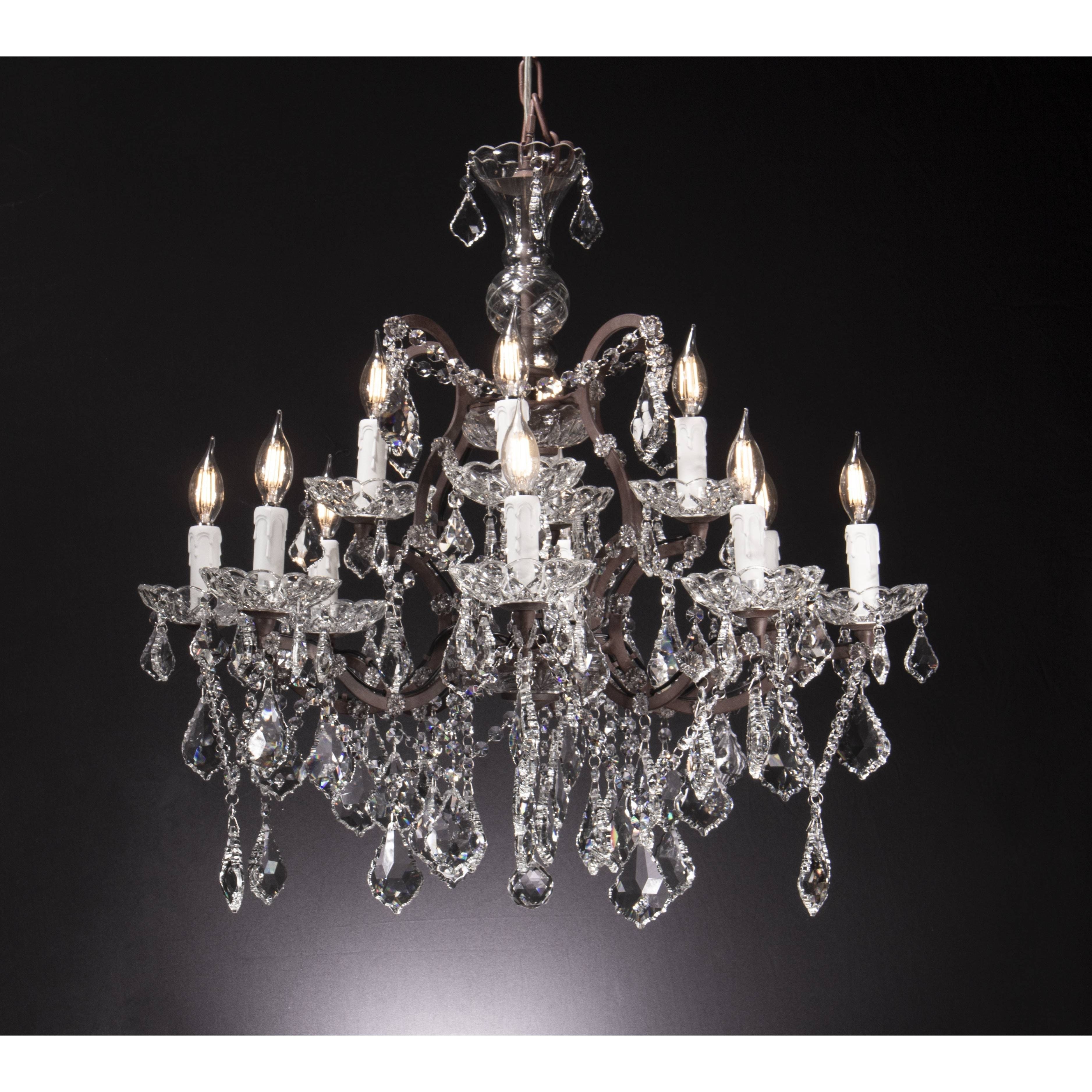 12 Light Maria Theresa Crystal Chandelier - Italian Concept - 