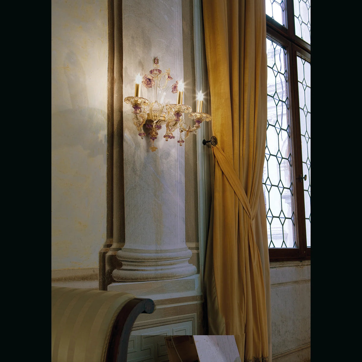 Rezzonico Wall Light Murano Crystal Sconce