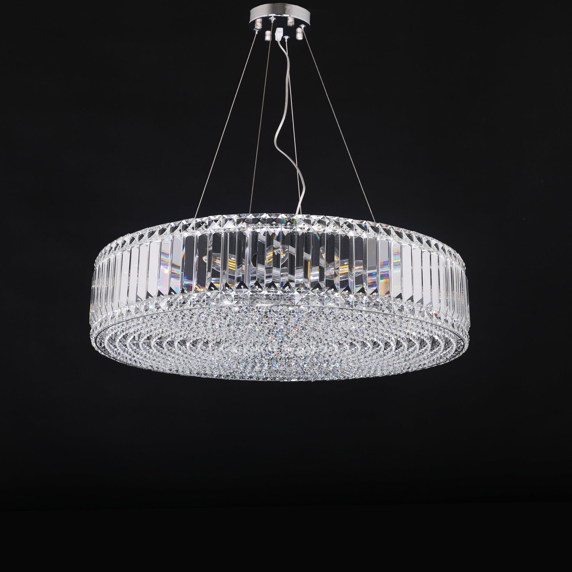 Brickell Round Crystal Ring Chandelier - Italian Concept - 