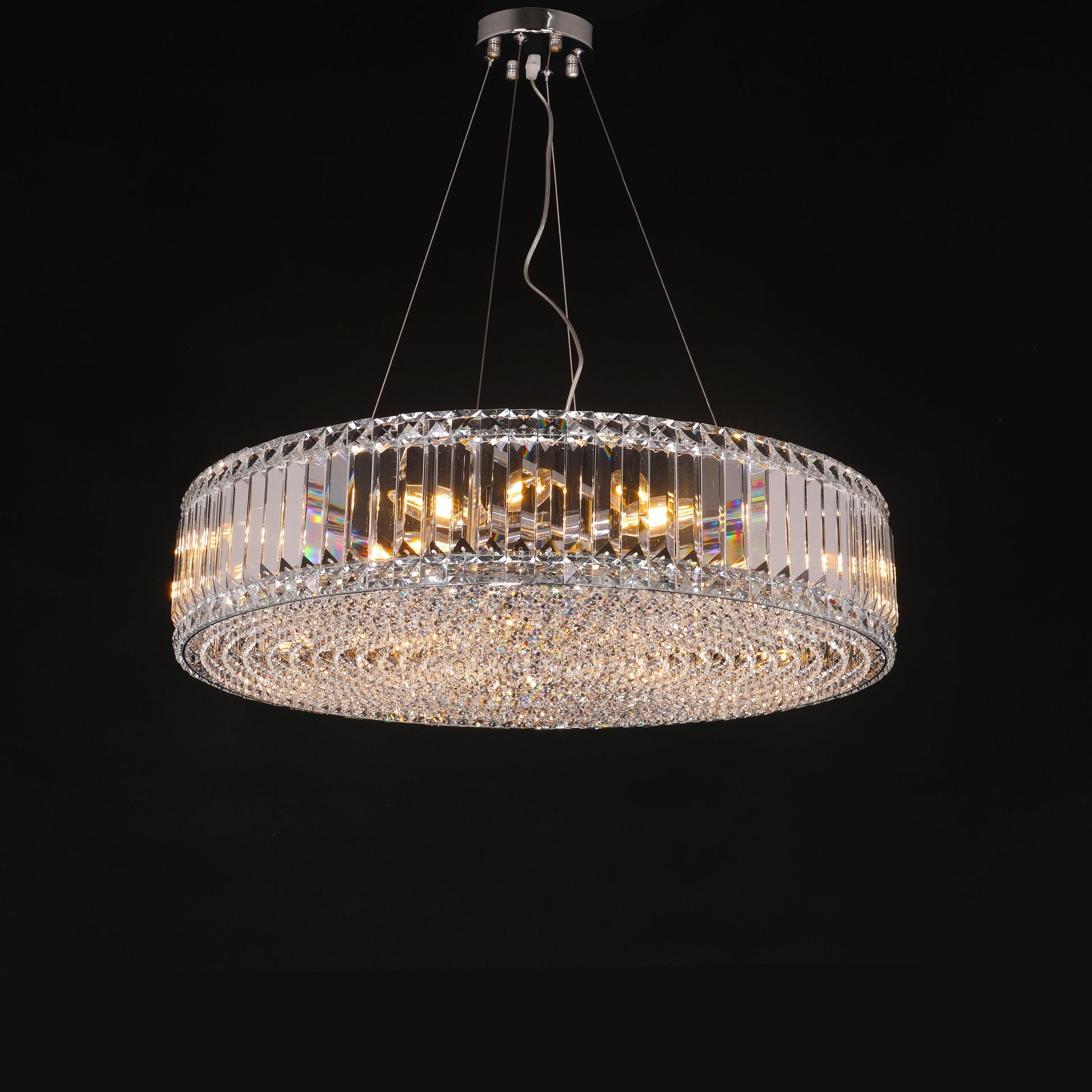 Brickell Round Crystal Ring Chandelier - Italian Concept - 