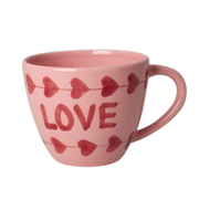 Ceramic Jumbo Cup with Hand-painted LOVE - 14.2 oz