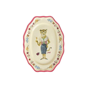Melamine Vintage Serving Dish with Nathalie Lété Print - Red - Small