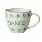 Ceramic Jumbo Cup with Hand-painted DANCE - 14.2 oz
