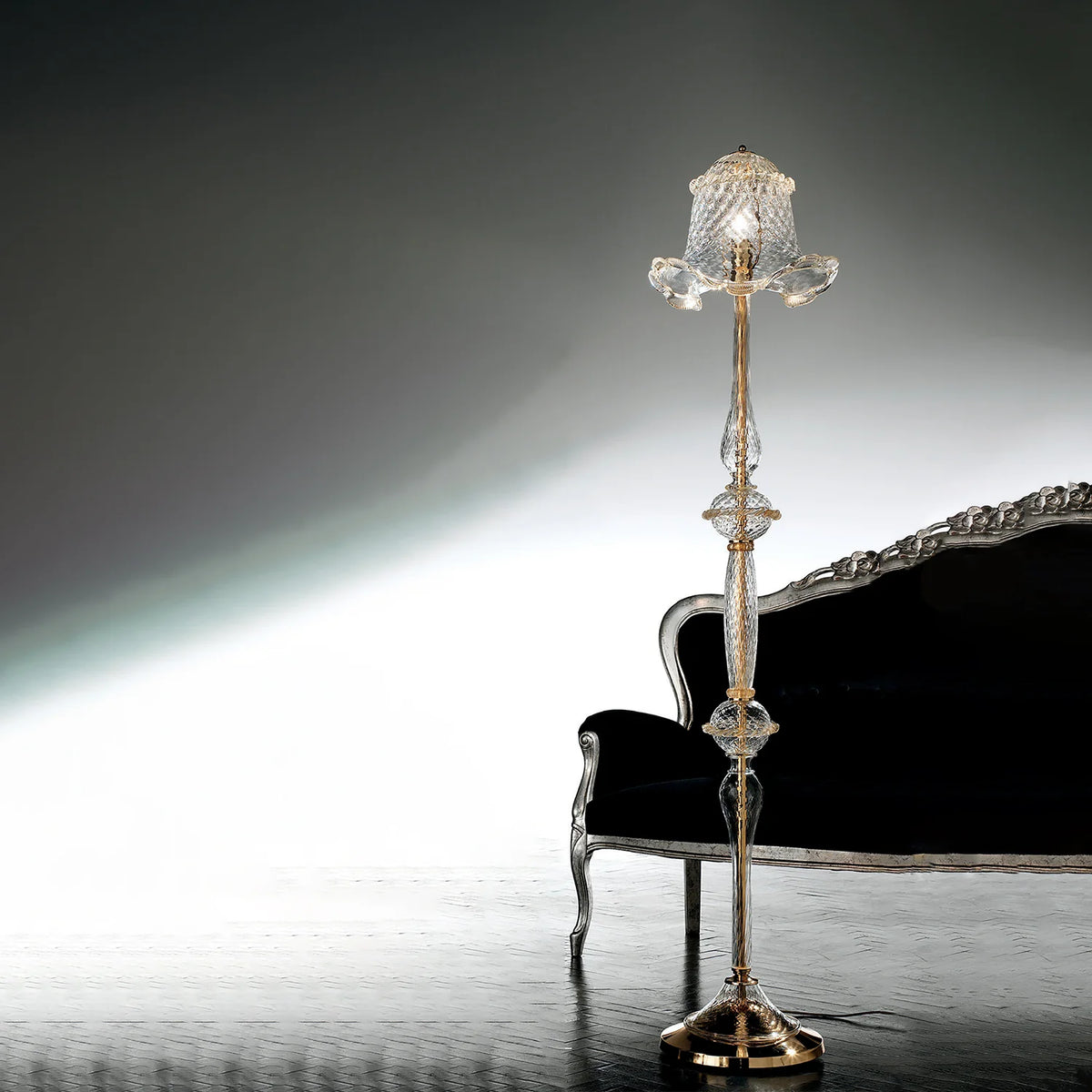 Geppa LG Murano Glass Floor Lamp