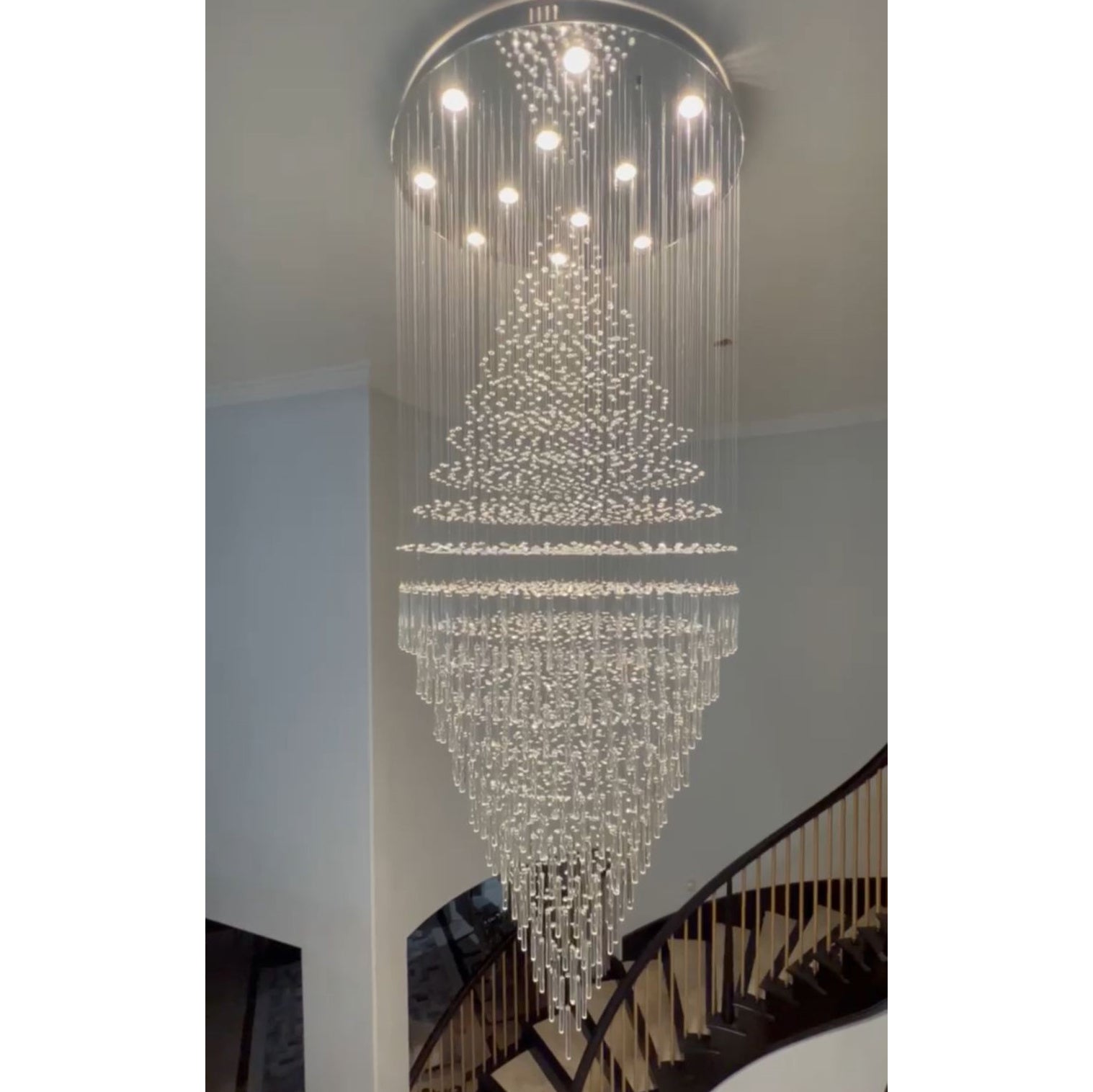 Ferenze Rainfall Crystal Chandelier - Italian Concept - 
