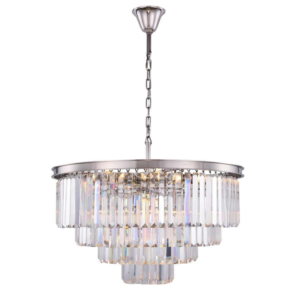 54" Wide Odeon Round Crystal Fringe Chandelier - Italian Concept - 