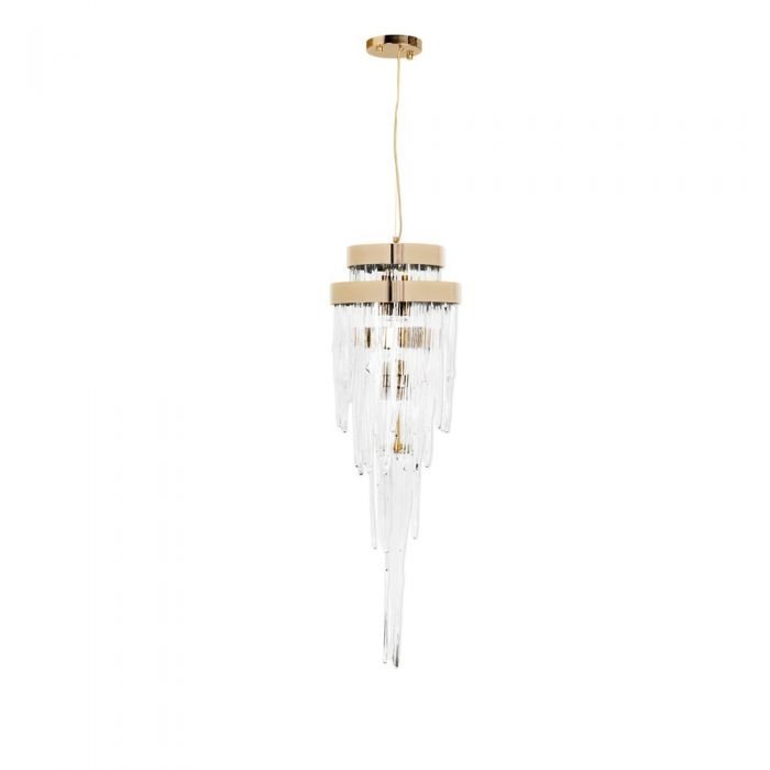 Laval Round Waterfall Tubular Foyer Chandelier - Italian Concept