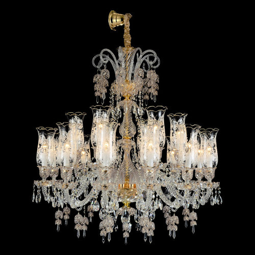 24 Light Marbella Garnier Crystal Chandelier - Italian Concept - 