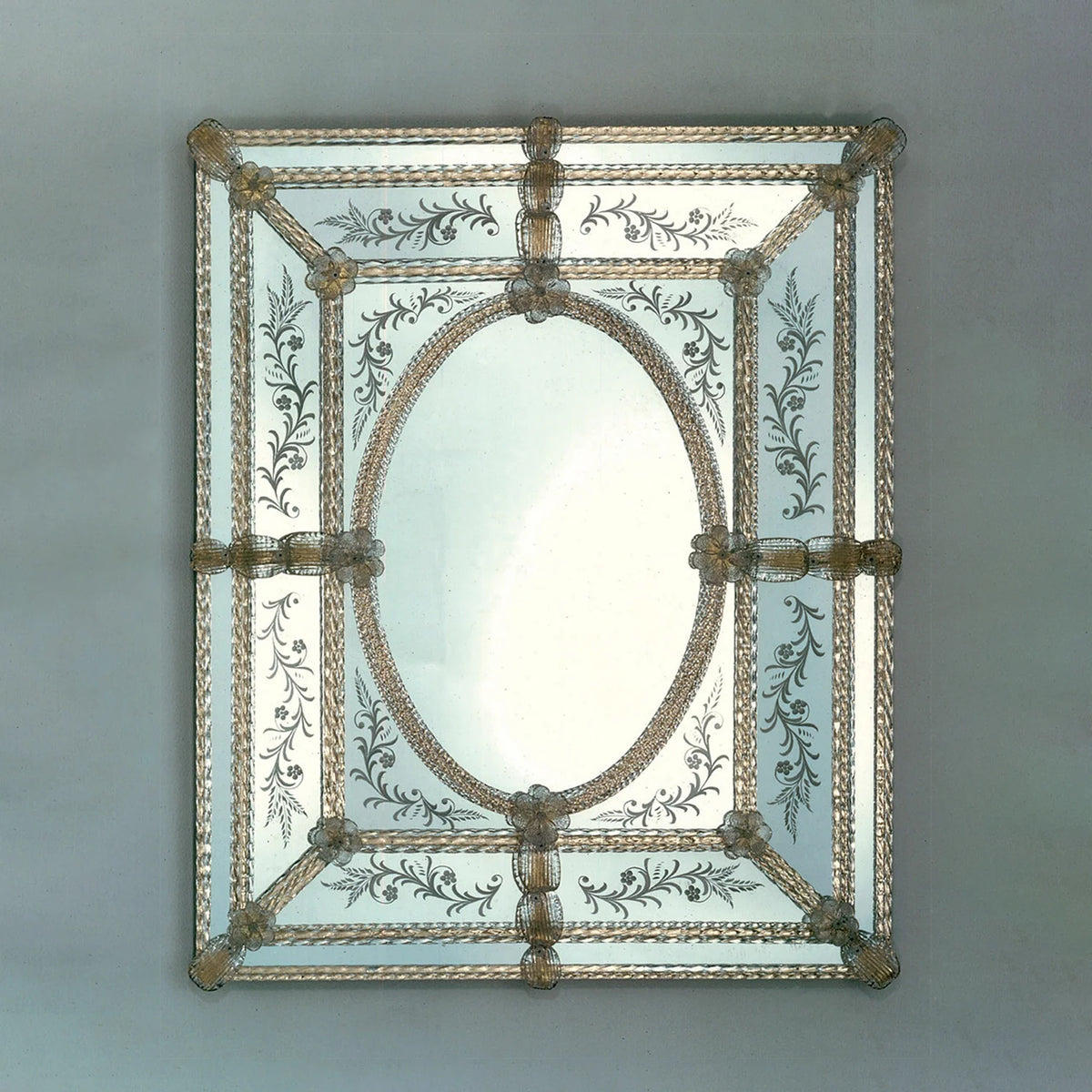 Murano Glass Mirror in Venetian Style 5B