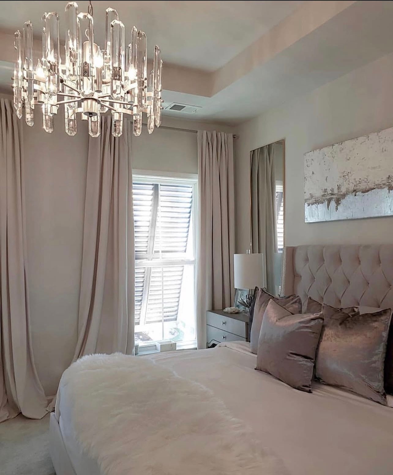 Ruby Round Crystal Chandelier