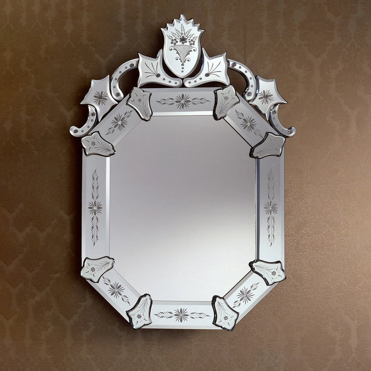 Regal Murano Glass Mirror in French Style