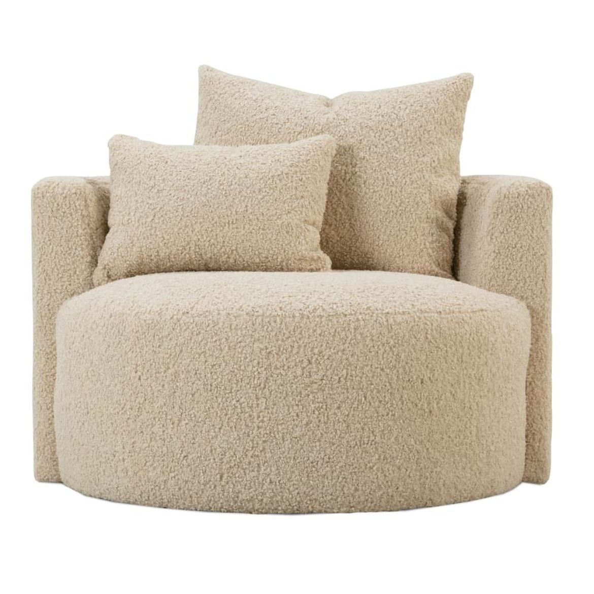 Rowe Furniture - Neutral Boucle Leander Swivel Chair