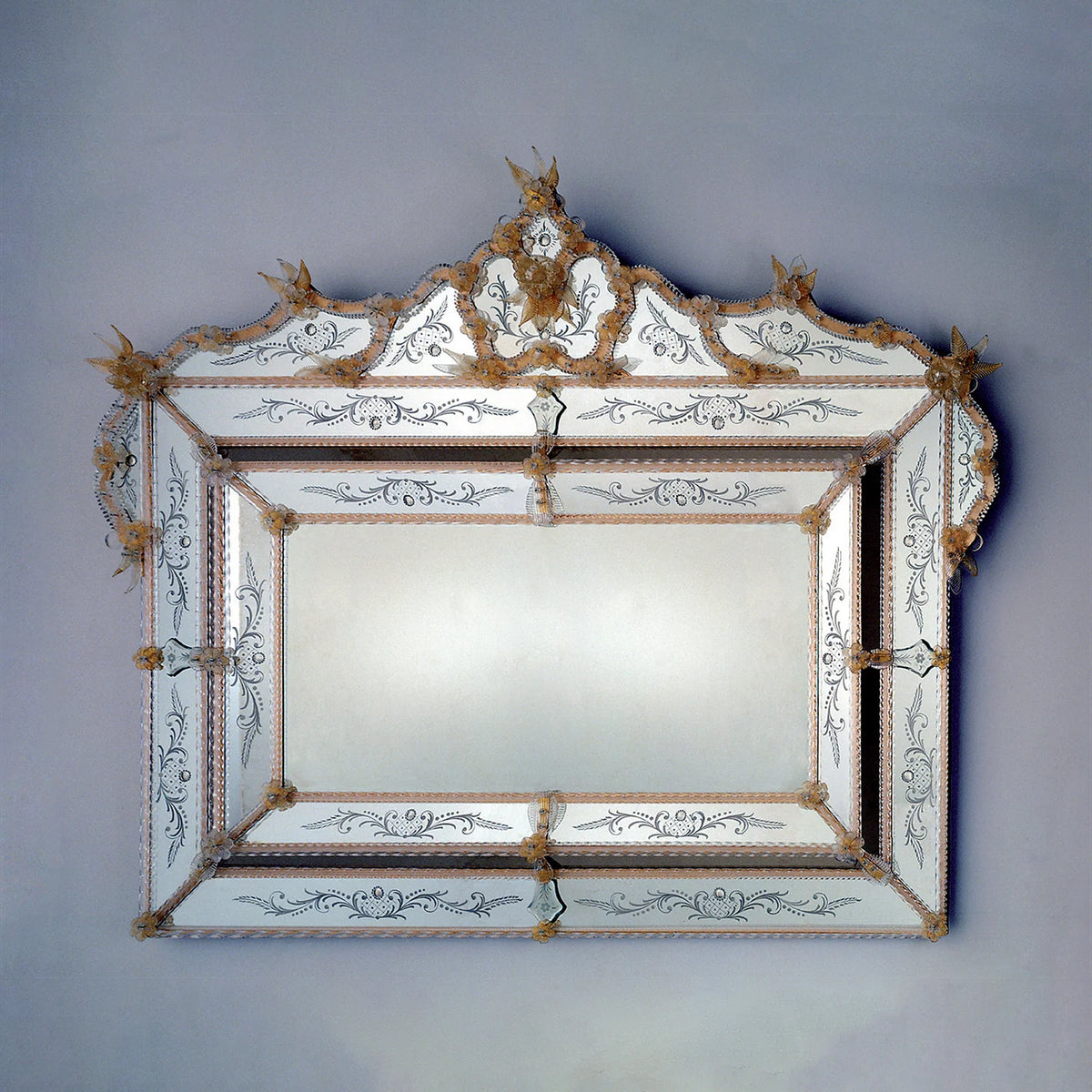 Murano Glass Mirror in Venetian Style 3C