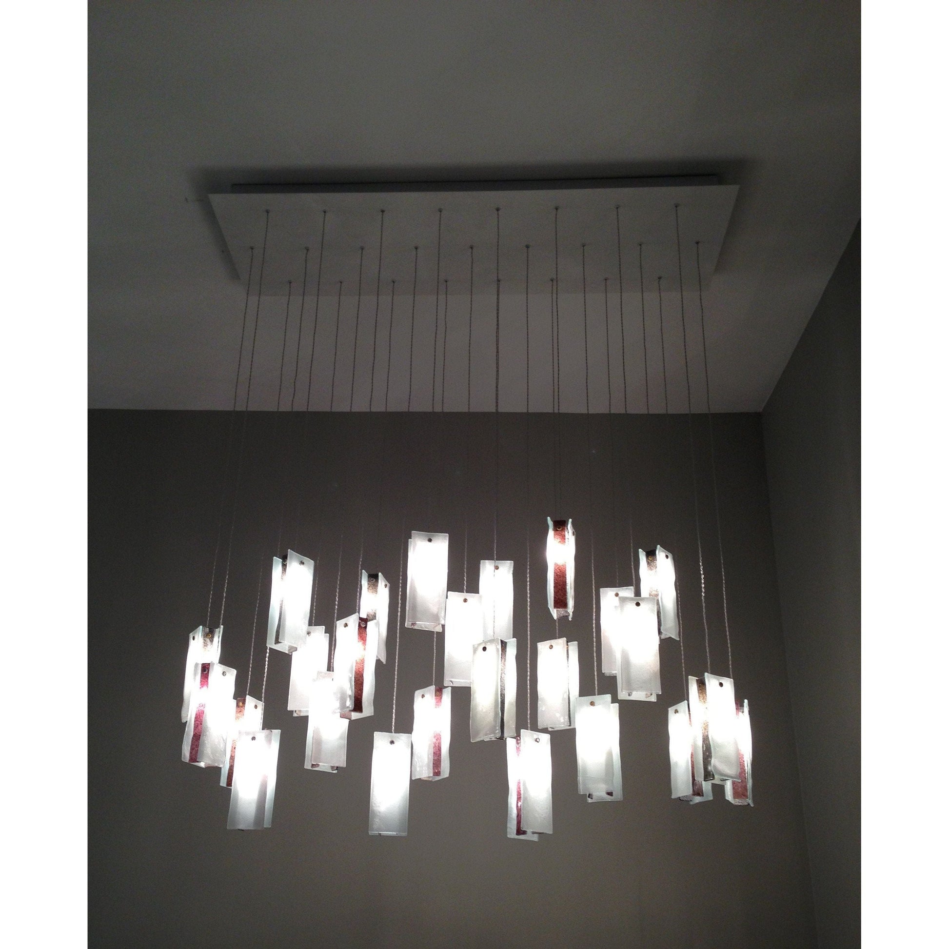 Rain Glass Tile Single Pendant Light - Italian Concept