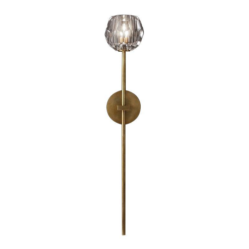 Blu Dior Crystal Prysm Torch Sconce - Italian Concept - 