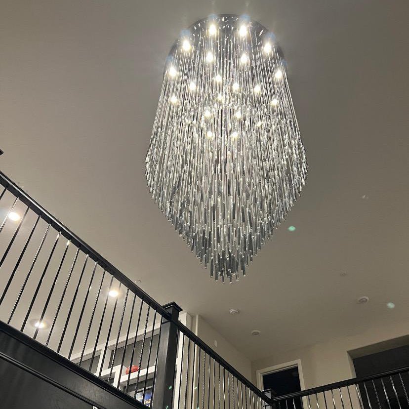 Ferenze V2 Rainfall Beaded Crystal Chandelier - Italian Concept - 