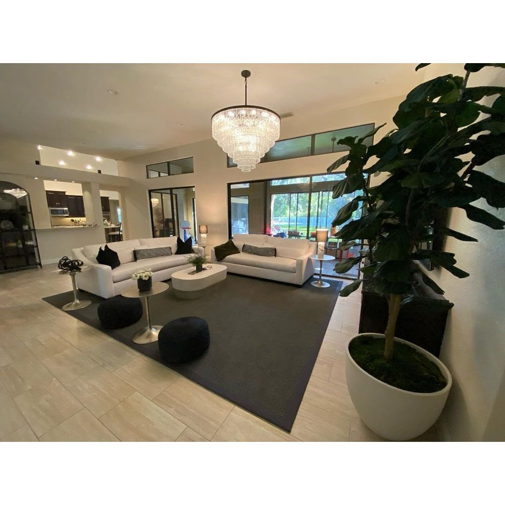 Oliver Round Tiered Glass Tile Chandelier Collection - Italian Concept - 