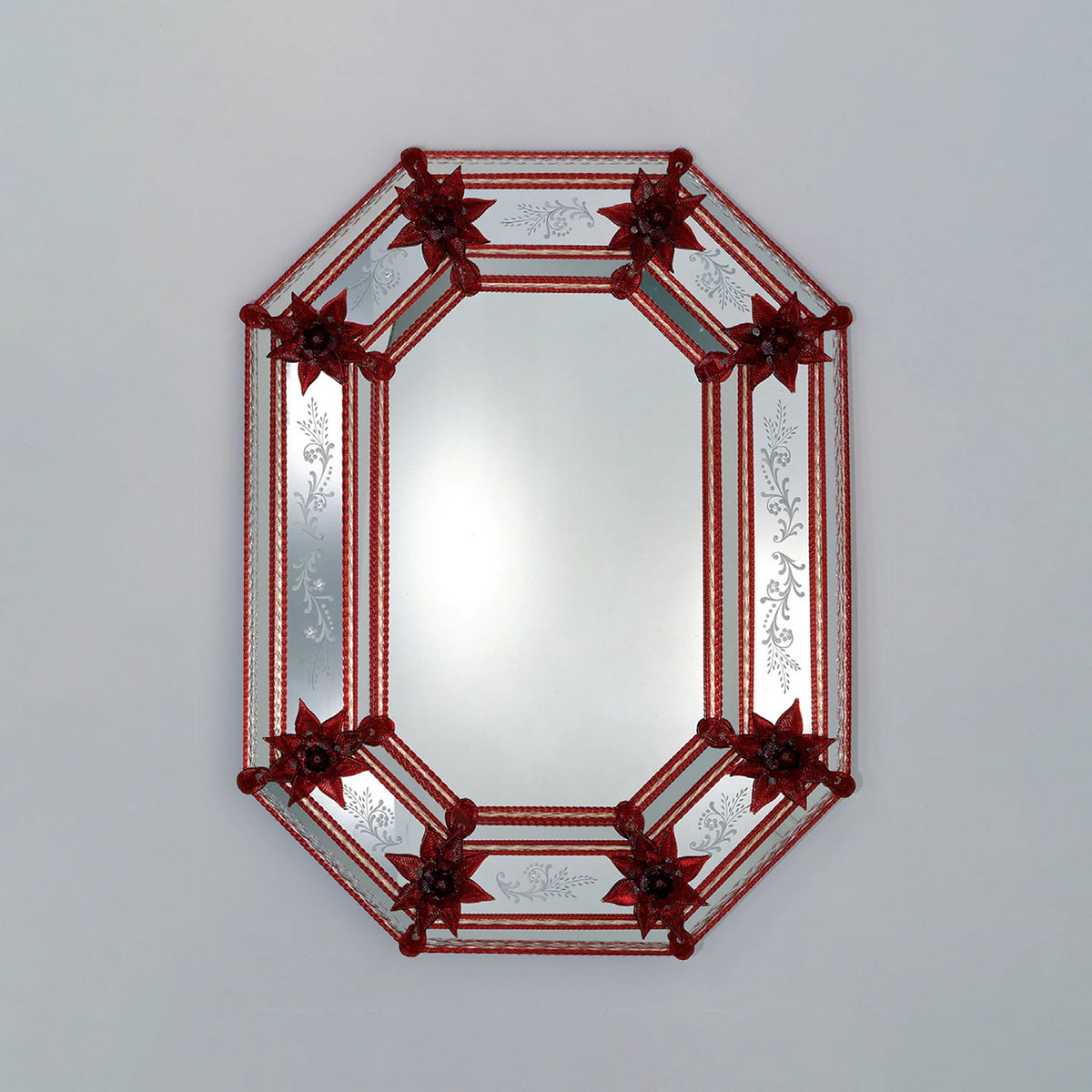 Murano Glass Mirror in Venetian Style 2D