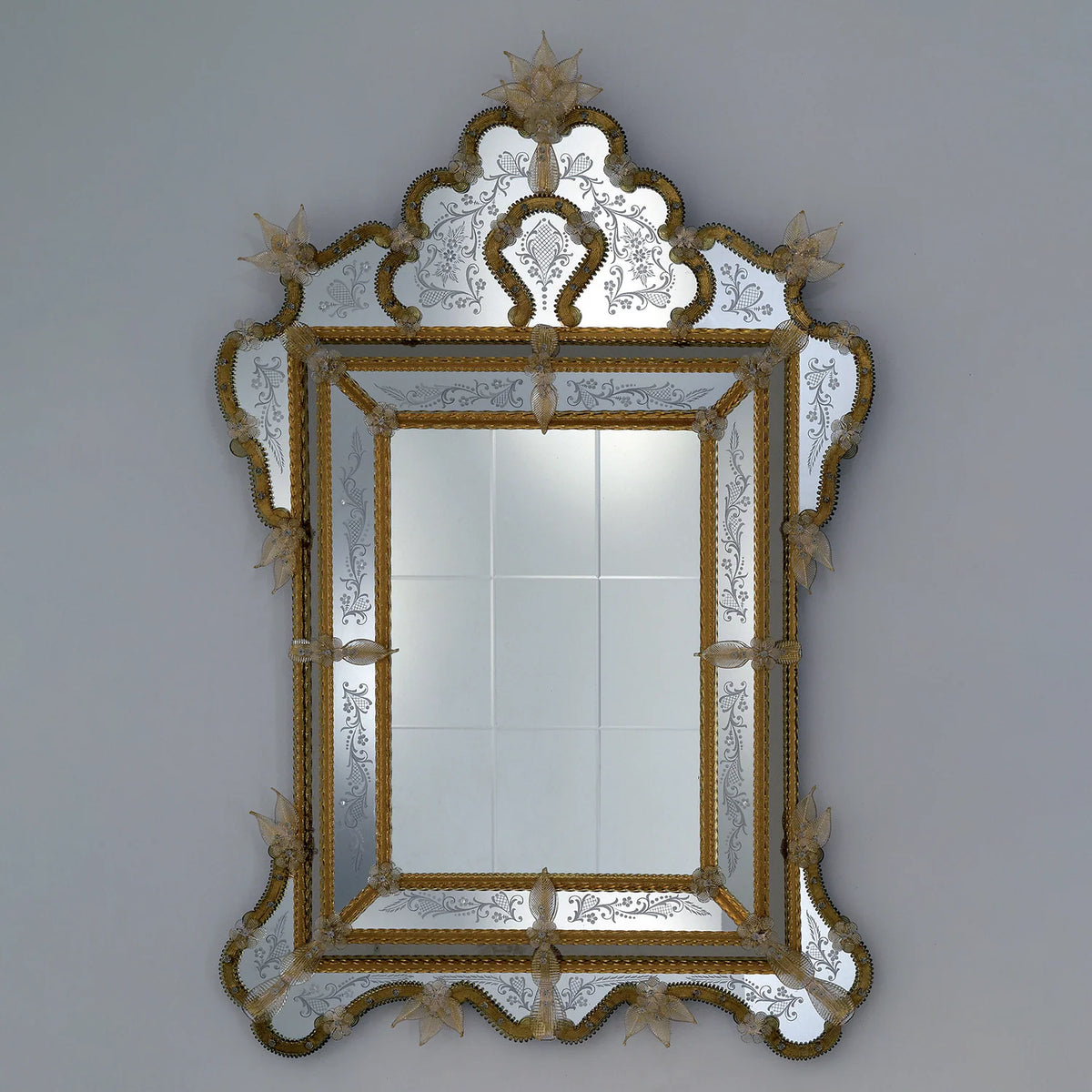 Murano Glass Mirror in Venetian Style 1D
