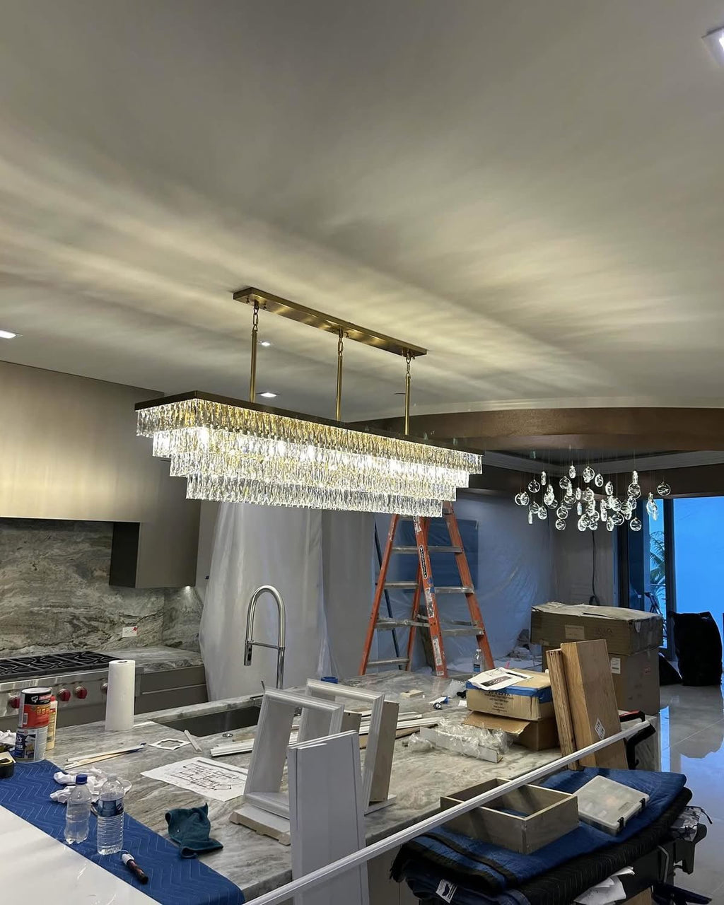 Glacier Rectangular Crystal Chandelier - Italian Concept