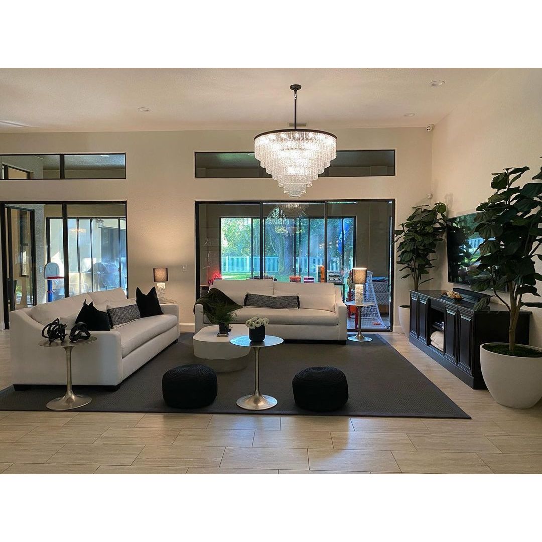 Oliver Round Tiered Glass Tile Chandelier Collection - Italian Concept - 