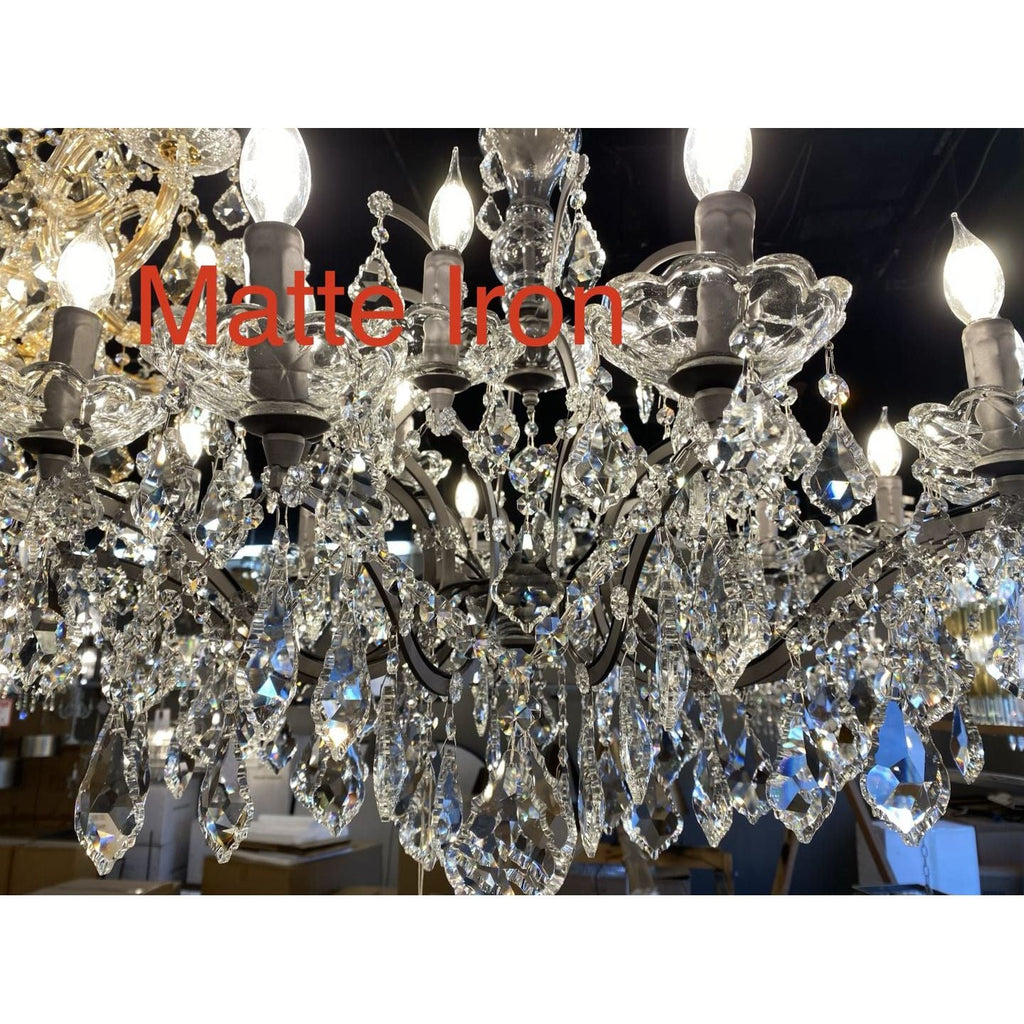 15 Light Rococo Maria Theresa Crystal Chandelier - Italian Concept - 