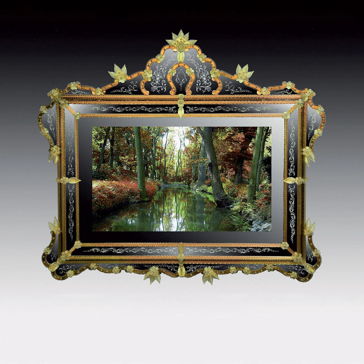 Murano Glass Mirror in Venetian Style 6B