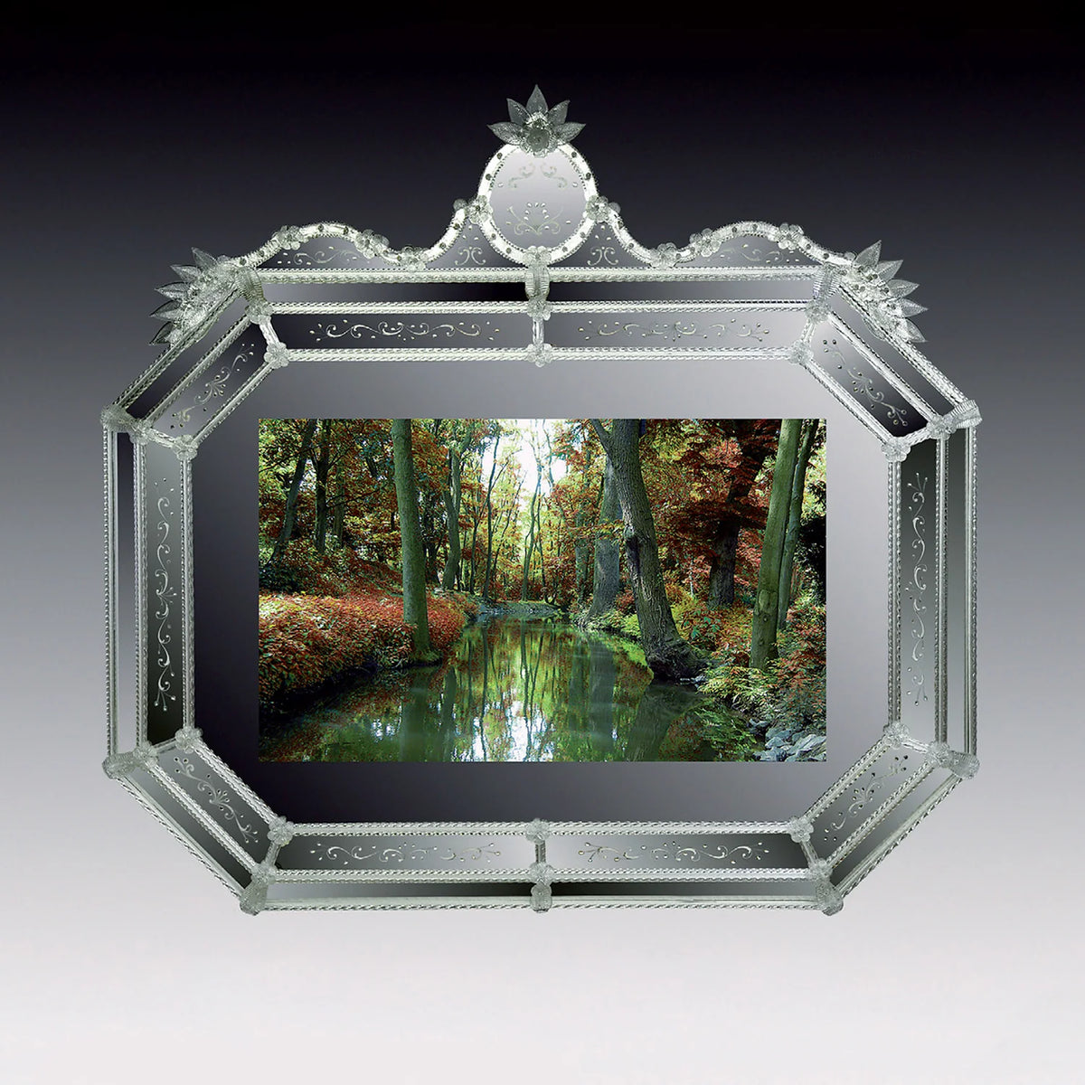 Murano Glass Mirror in Venetian Style 5D