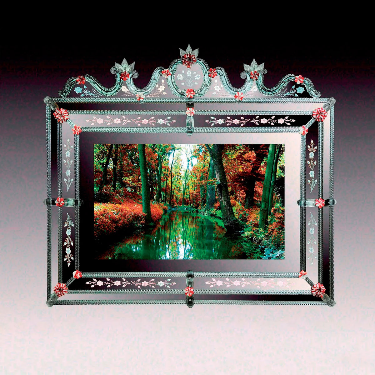 Murano Glass Mirror in Venetian Style 6A