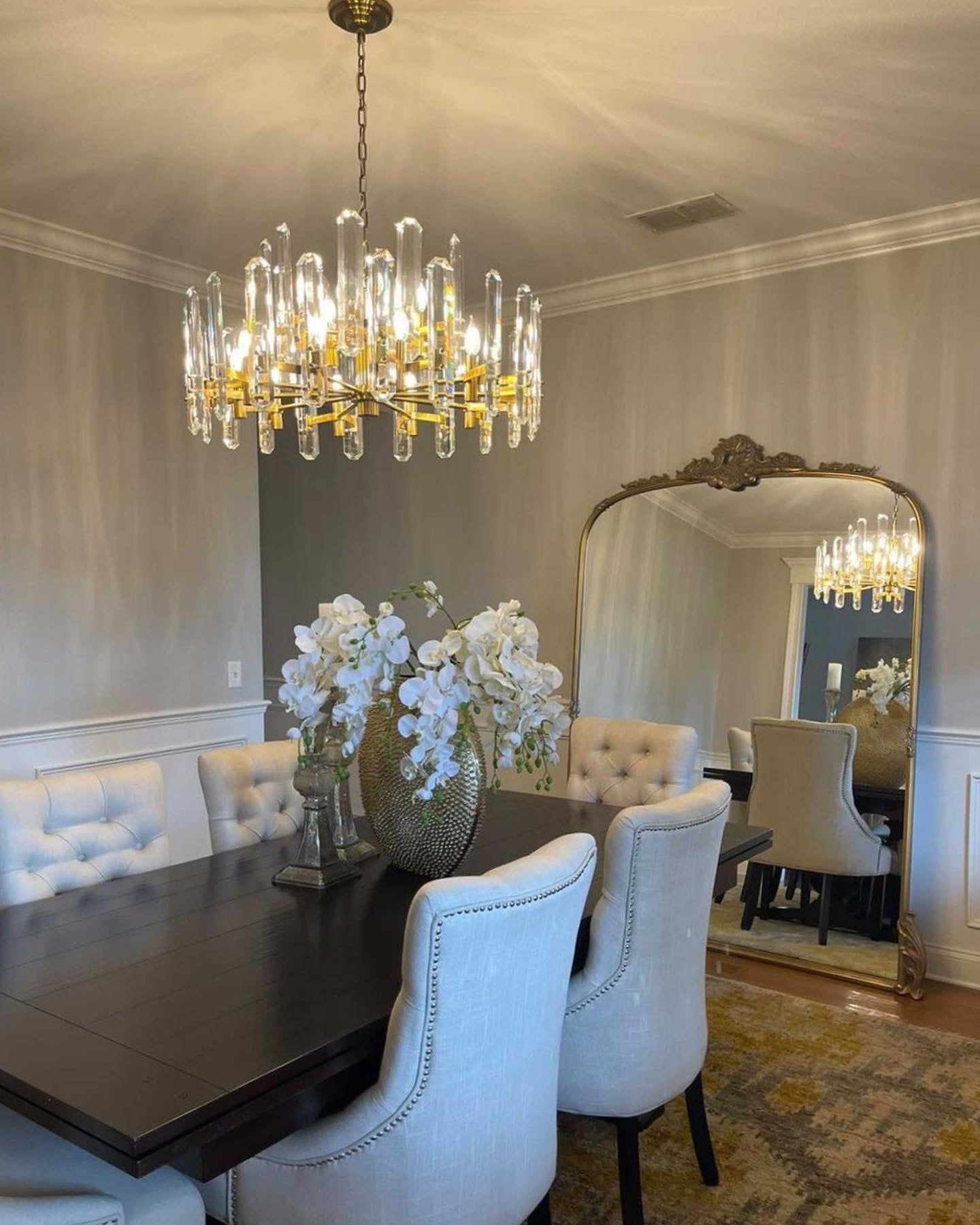 Ruby Round Crystal Chandelier