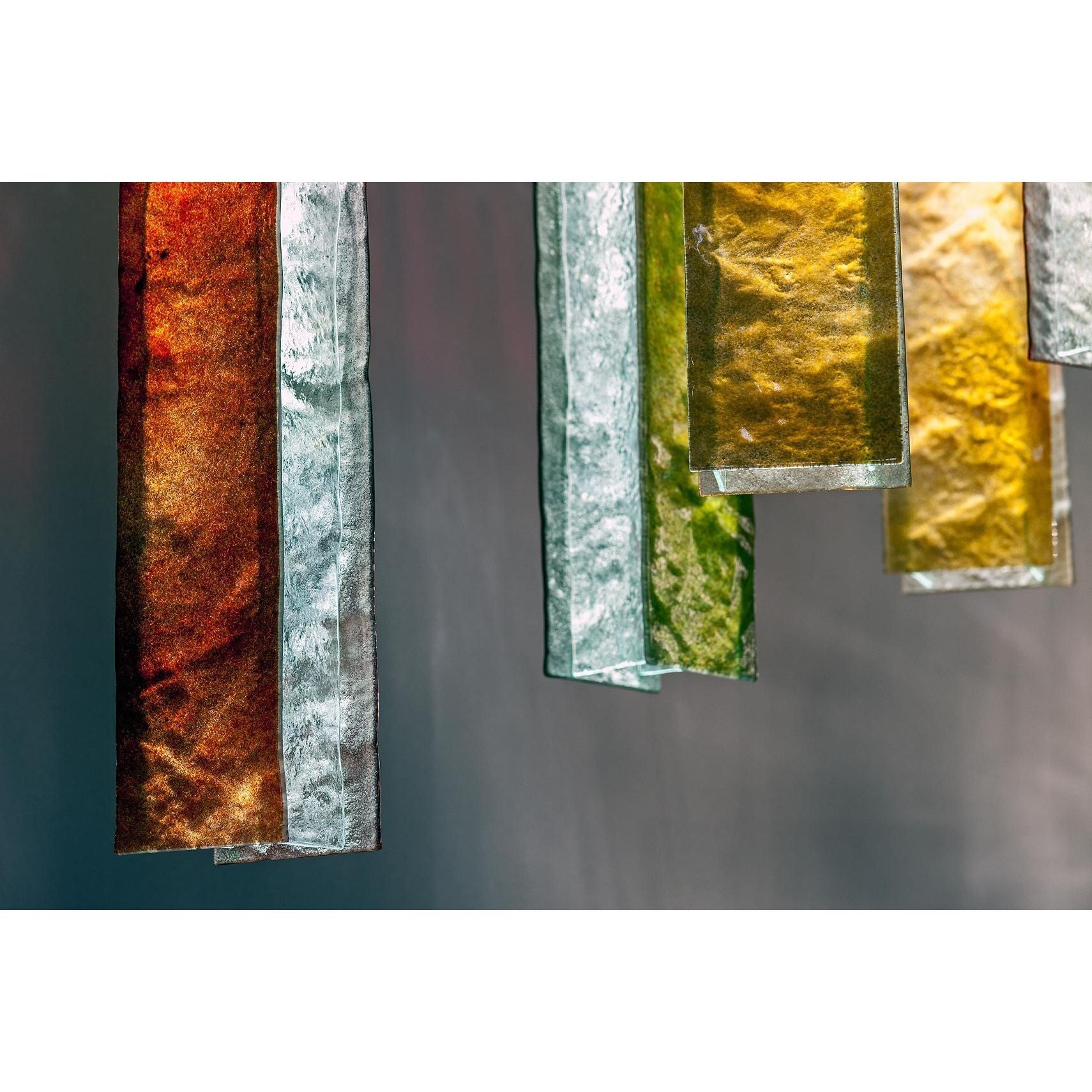 Rain Glass Tile Single Pendant Light - Italian Concept
