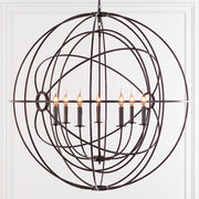 MN Iron Orb Multi-Ring Chandelier 44” - Italian Concept - 