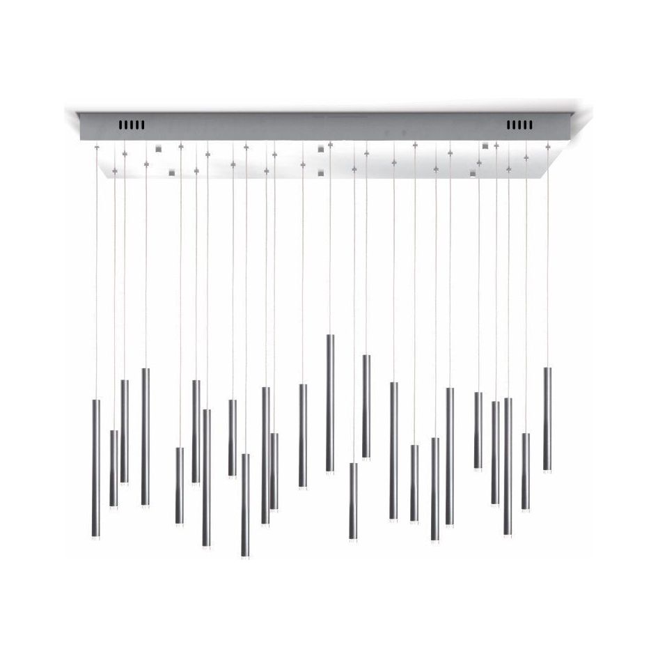 Bellini Rectangular Two-Tone Tubular Pendant Light Chandelier - Italian Concept - 