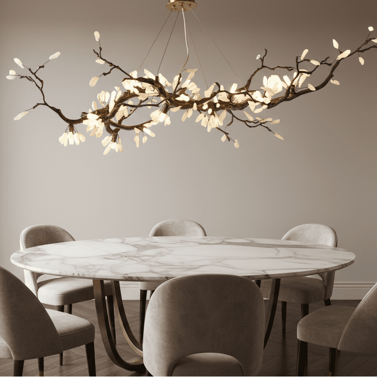 49" Lacquered Brass - Dining Room