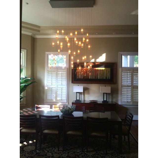 Rain Glass Tile Single Pendant Light - Italian Concept