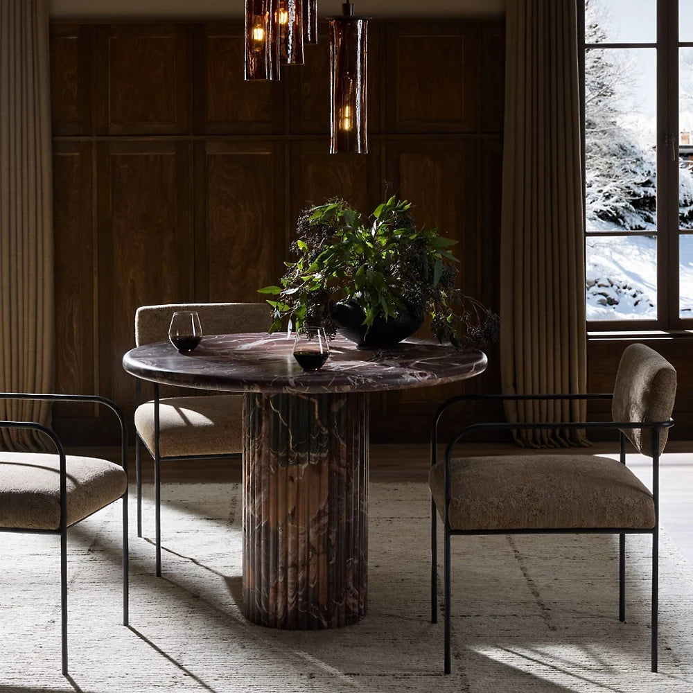 Montara Fluted Marble Dining Table
