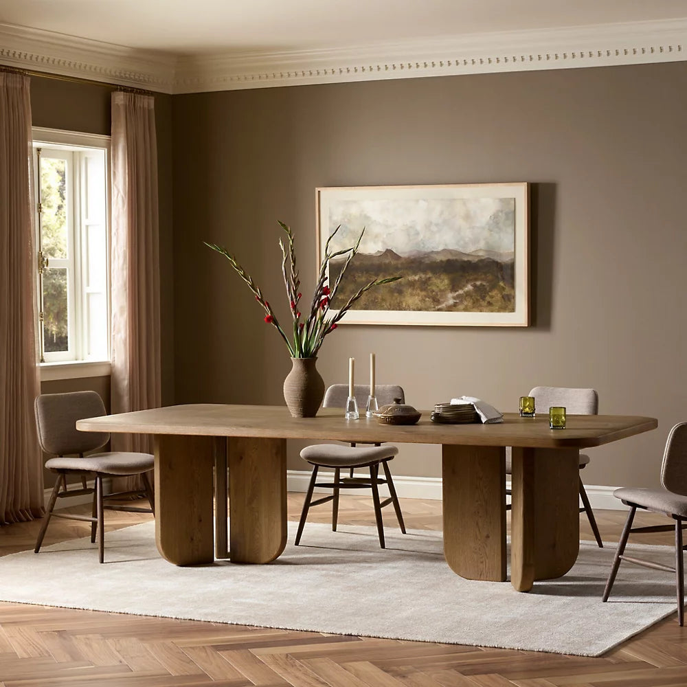 Solaro Sculptural Oak Dining Table