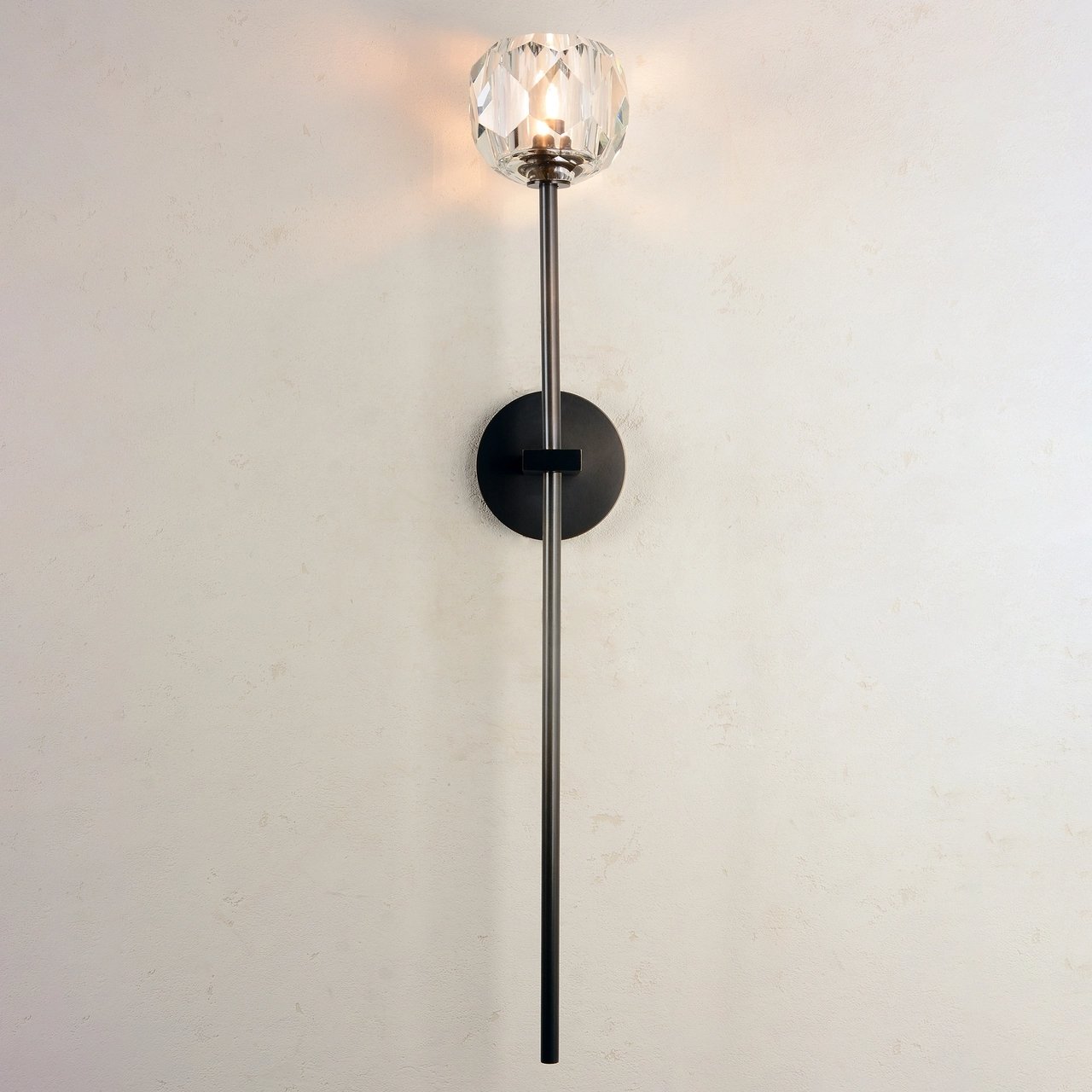 Blu Dior Crystal Prysm Torch Sconce - Italian Concept - 