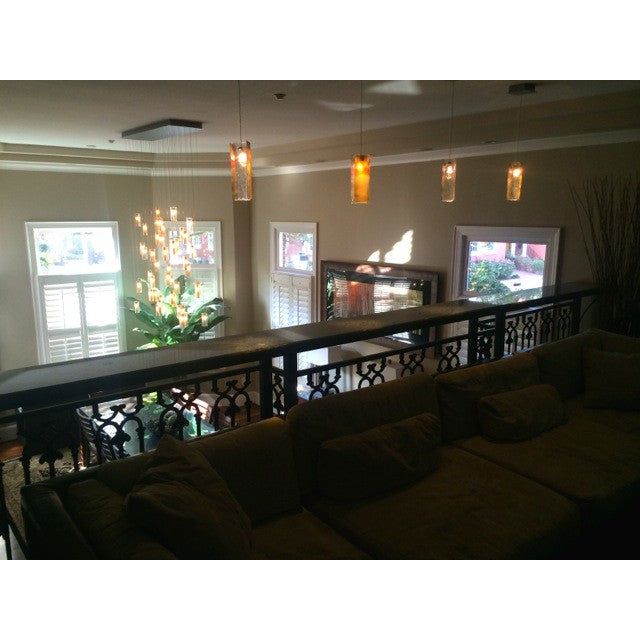 Rain Rectangular Cluster Glass tile Pendant Chandelier - Italian Concept - 
