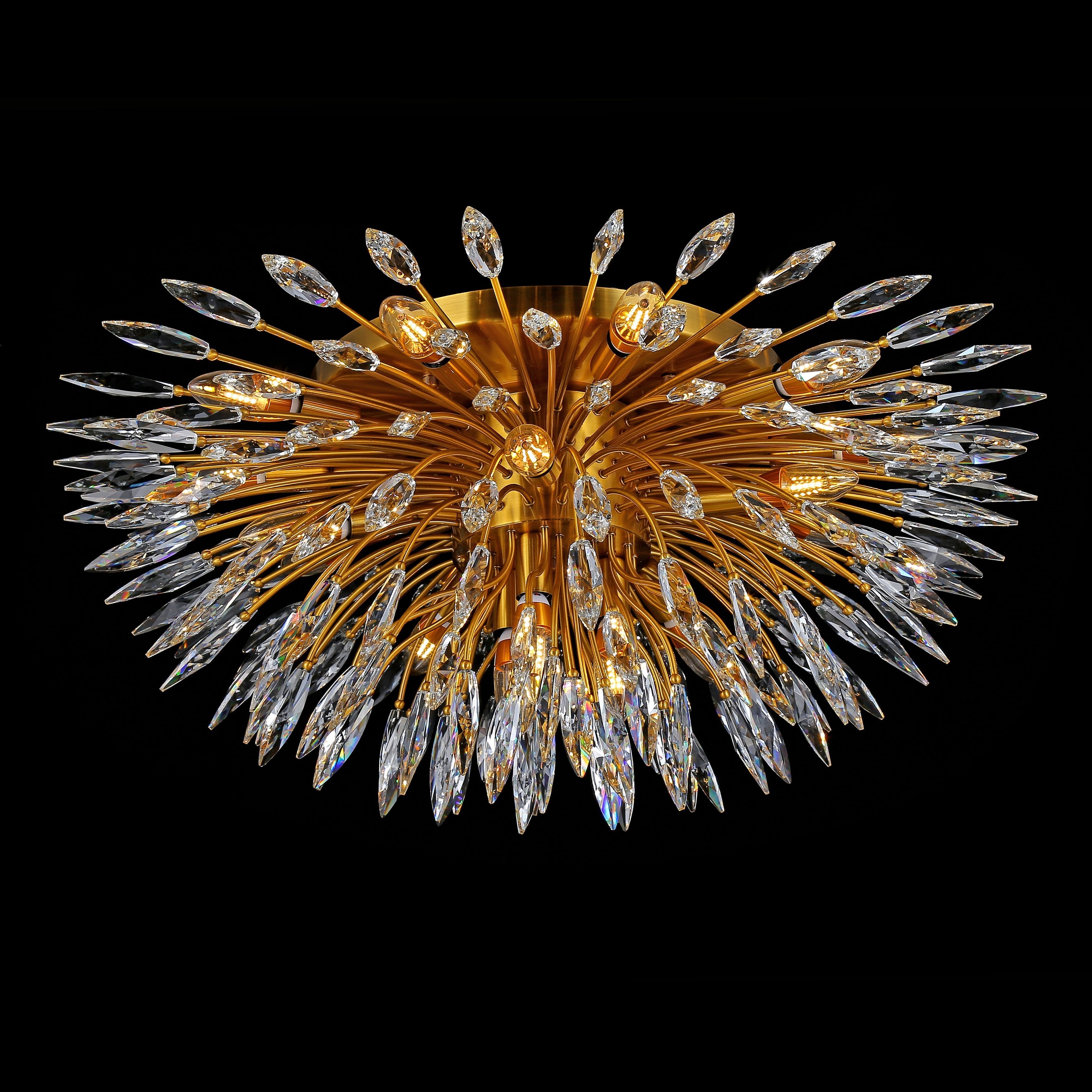 Lily Starburst Flush-mount Crystal Sputnik Chandelier - Italian Concept - 