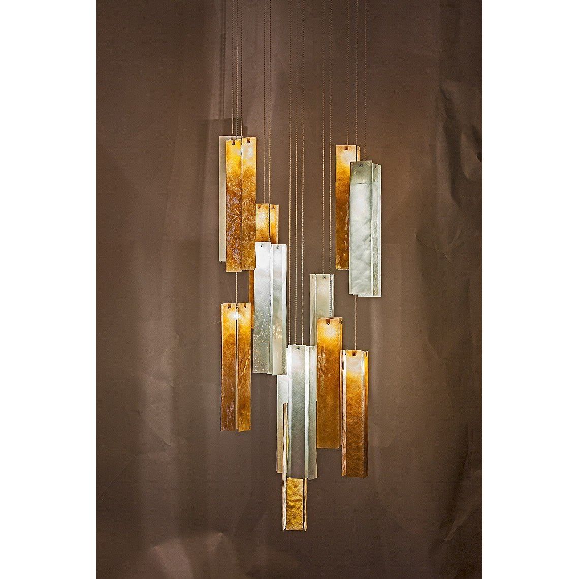 Rain Glass Tile Single Pendant Light - Italian Concept