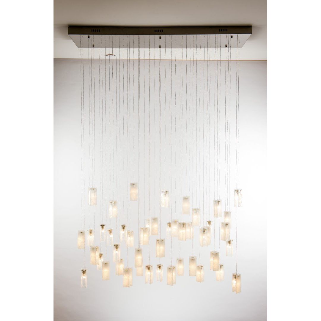 Rain Glass Tile Single Pendant Light - Italian Concept