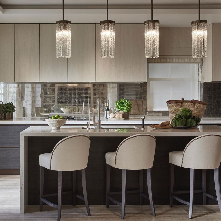 Seline Textured Glass Kitchen Island Pendant Light - Italian Concept - 