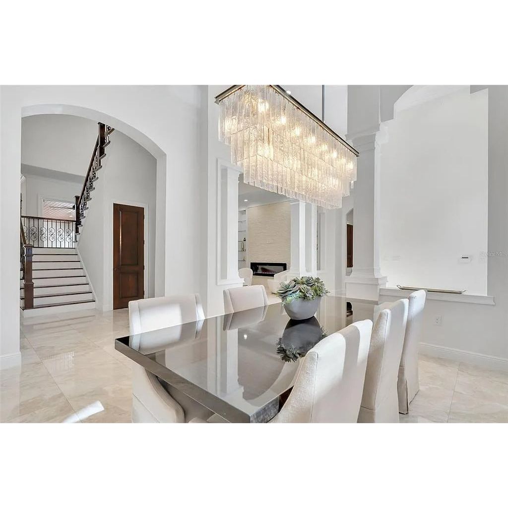 Seline 3-Tier Rectangular Cracked Textured Glass Chandelier - Italian Concept