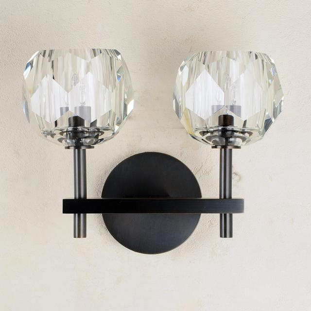 Blu Dior Crystal Prysm Double Sconce - Italian Concept - 