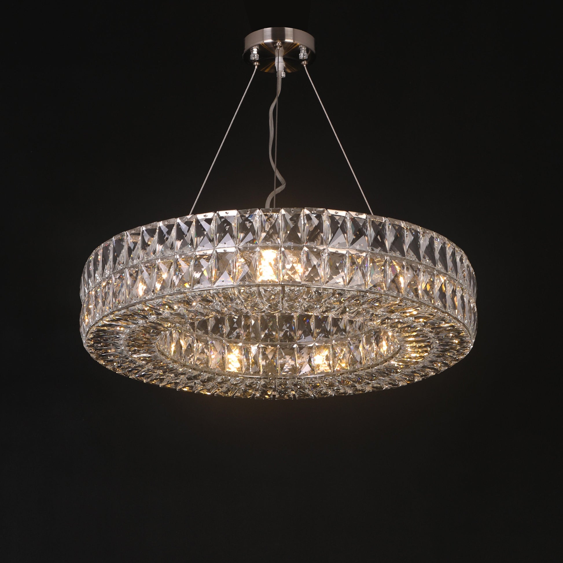 Mia Round Crystal Ring Chandelier - Italian Concept
