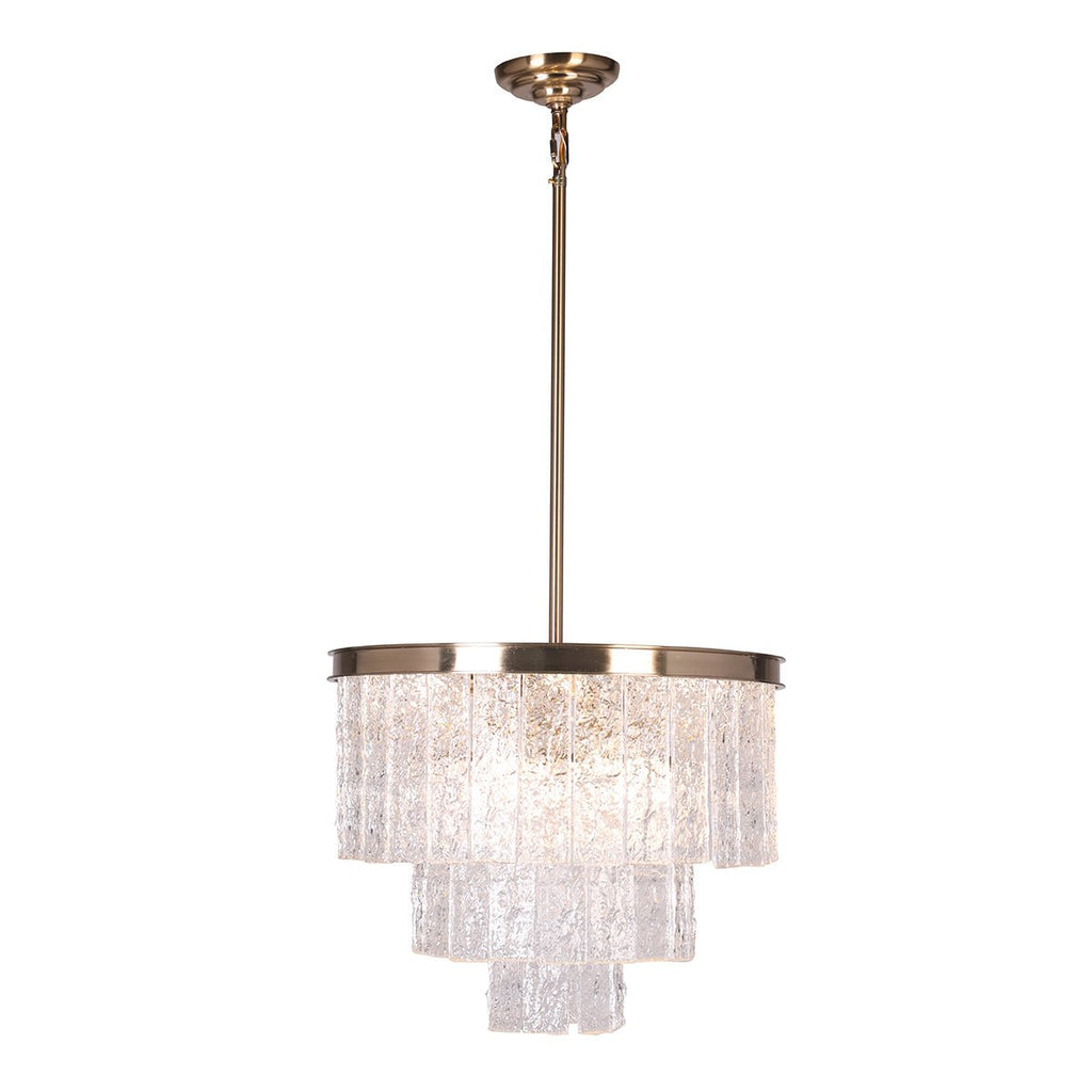 Oliver Round Tiered Glass Tile Chandelier Collection - Italian Concept - 