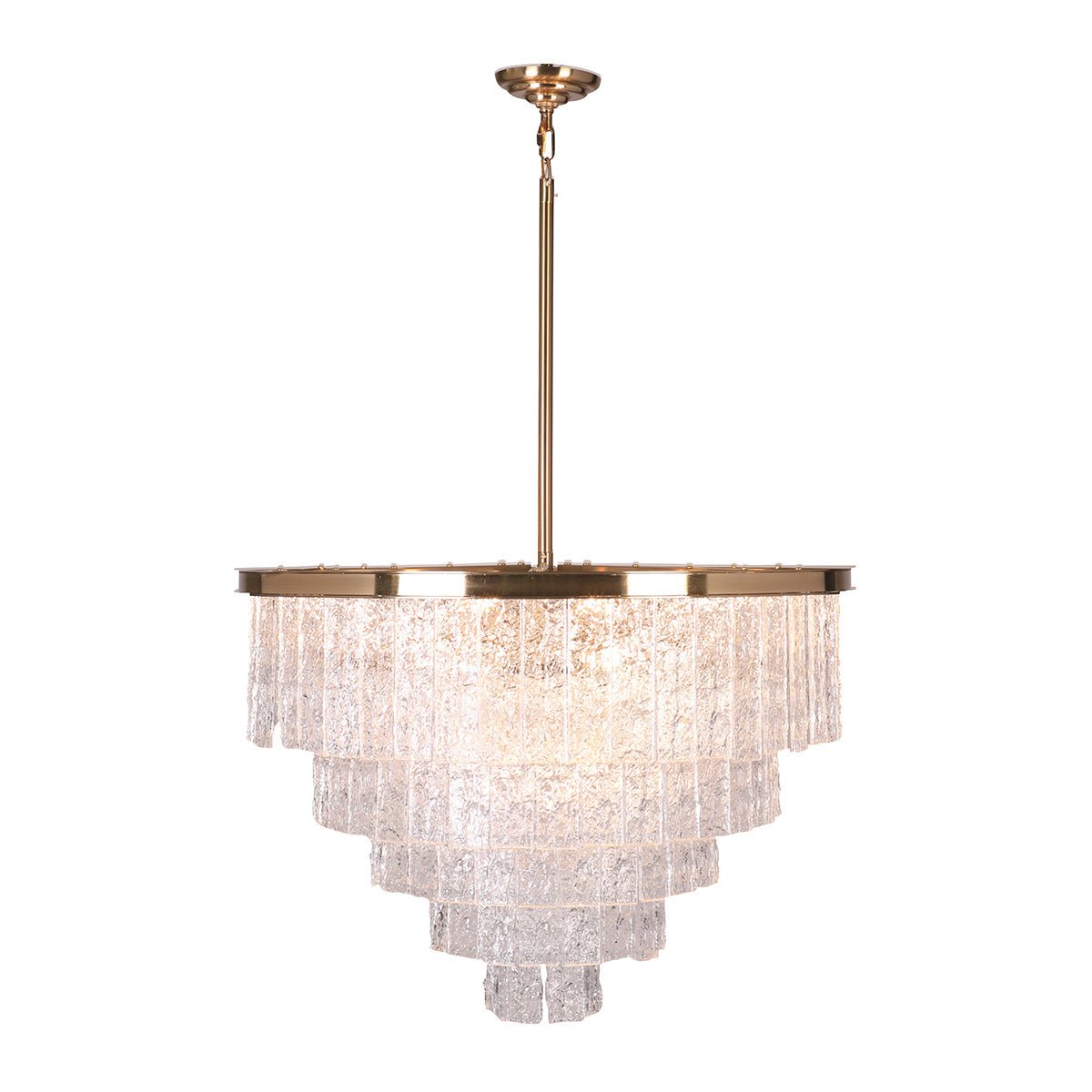 Oliver Round Tiered Glass Tile Chandelier Collection - Italian Concept - 