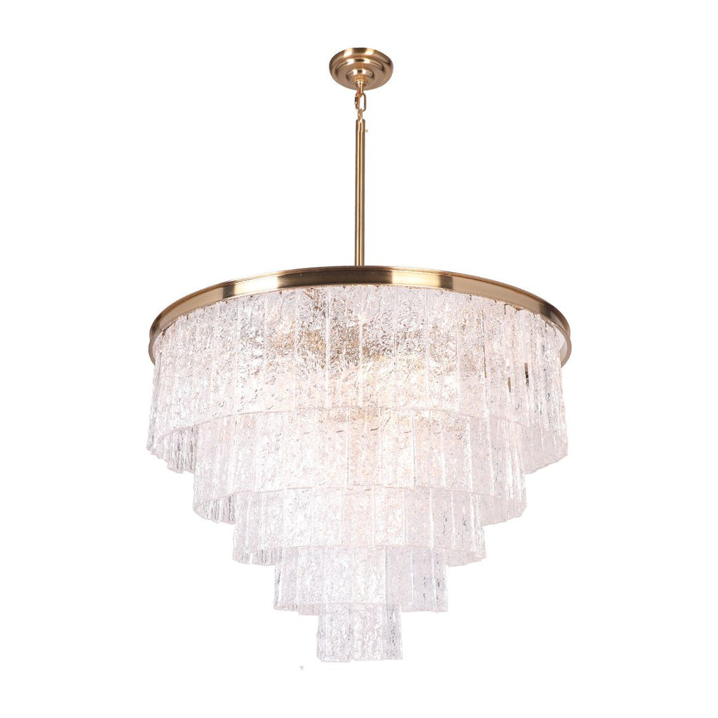 Oliver Round Tiered Glass Tile Chandelier Collection - Italian Concept - 